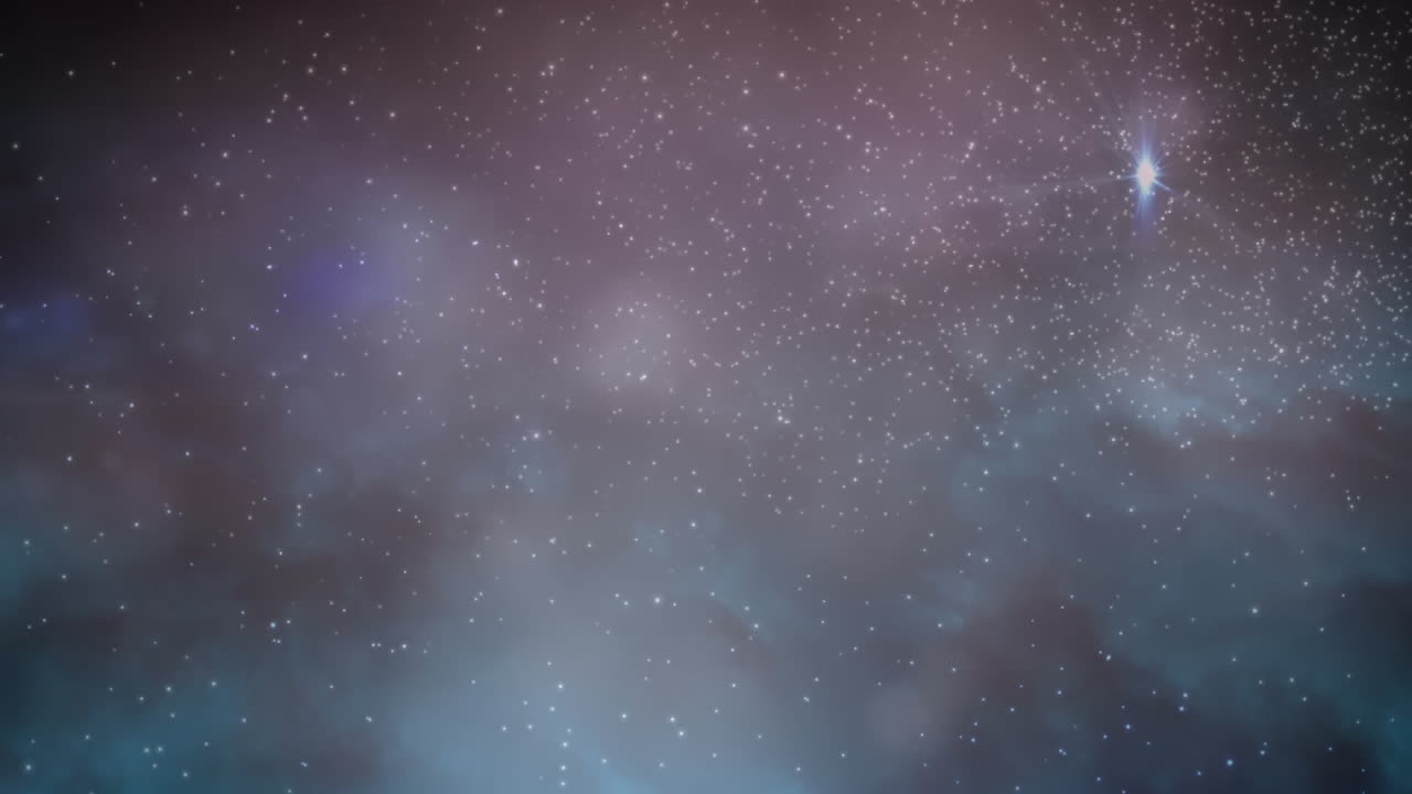 불꽃놀이와 밤하늘에 반이는 크리스마스 별의 애니메이션