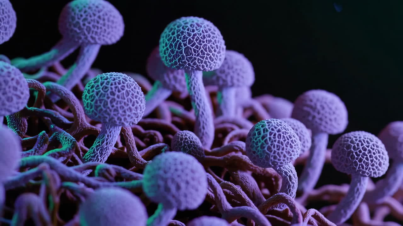 Macro Photography of Glowing Fungi