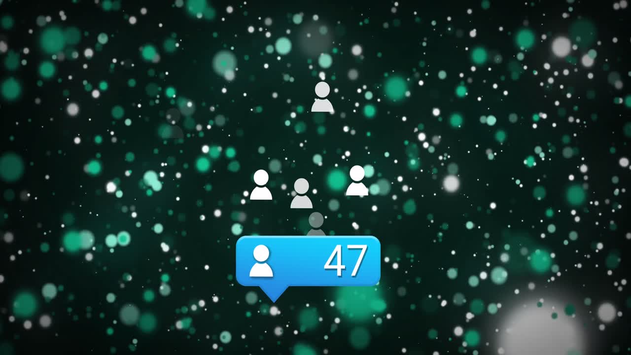 미디어 아이콘 위의  반점 애니메이션