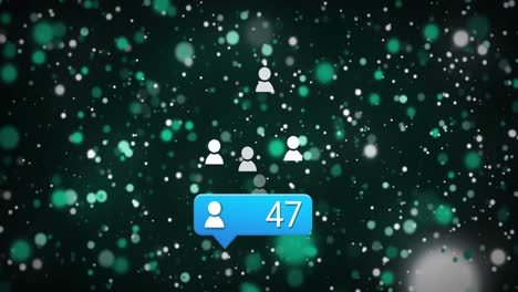 animation of white spots over media icons