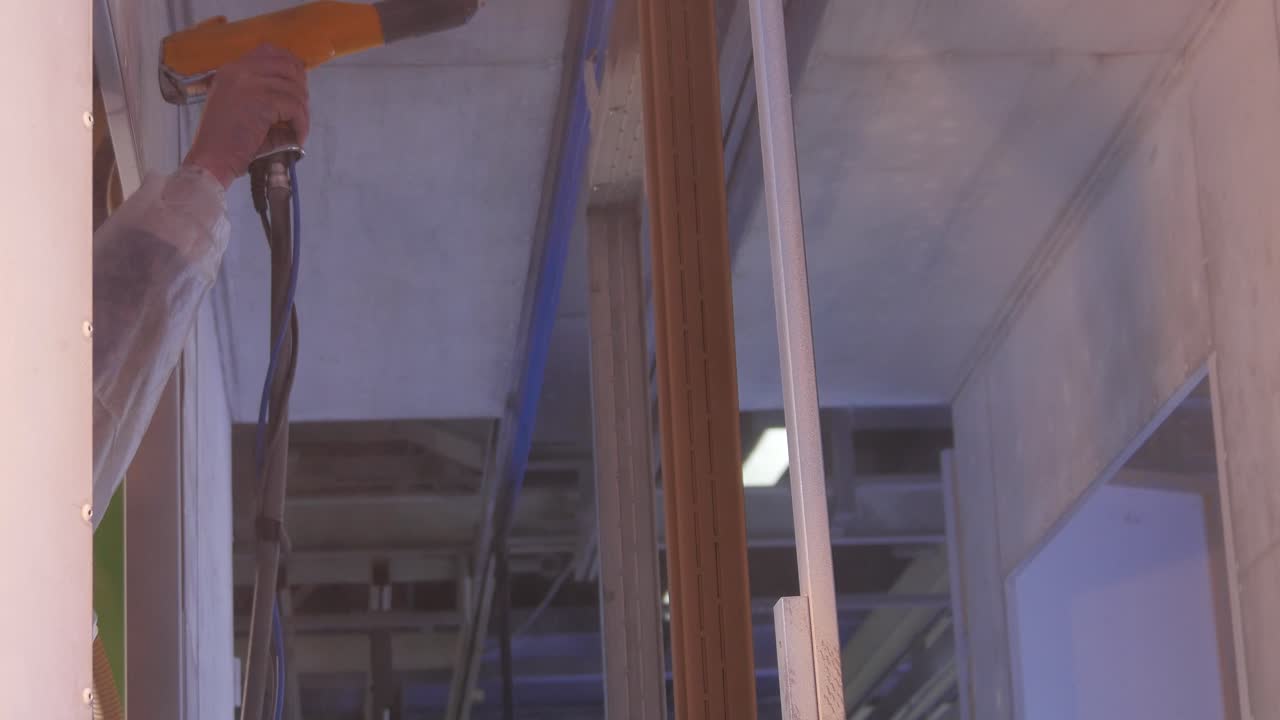 Spray Painting Process in a Factory