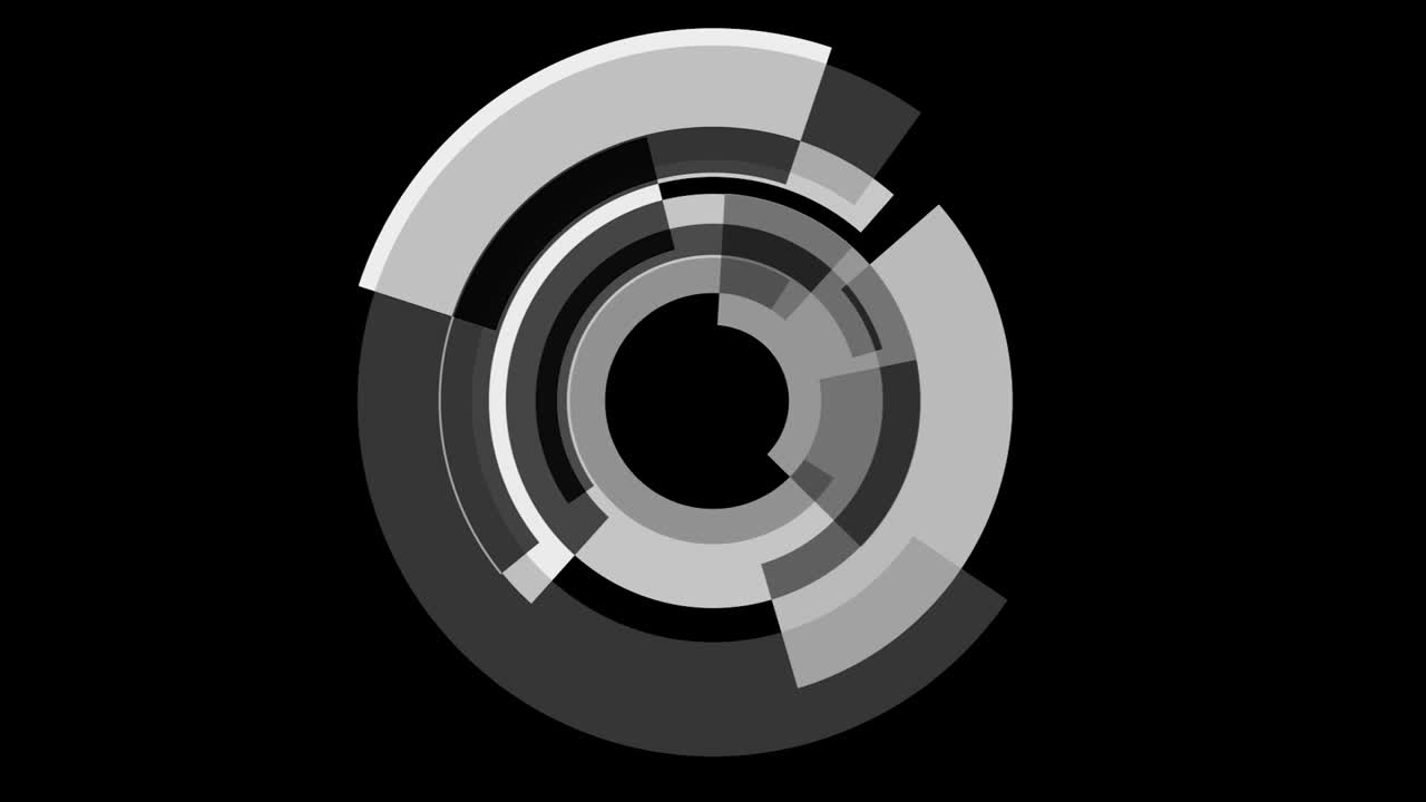 추상적인 배경 회전하는 원형 세그먼트