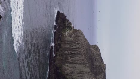 Vertical-Shot-Of-Peña-Blanca-Nature-Sanctuary-In-Algarrobo,-Valparaiso,-Chile