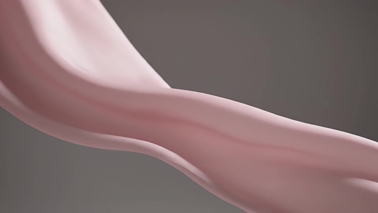 Flowing Pink Silk Fabric Moving in Slow Motion