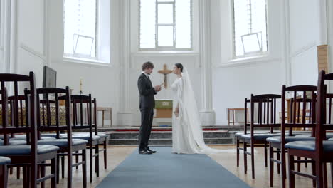 wedding ceremony in a church