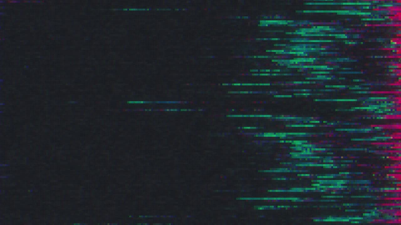 diseño único abstracto animación digital ruido de píxeles error de fallo daño de video