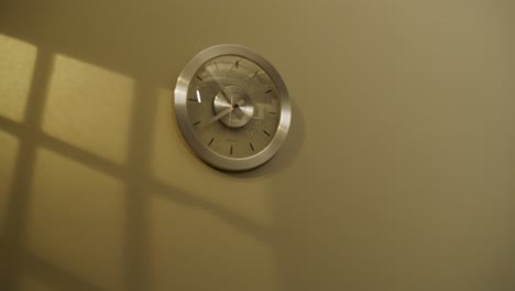 wall clock in the morning at an office