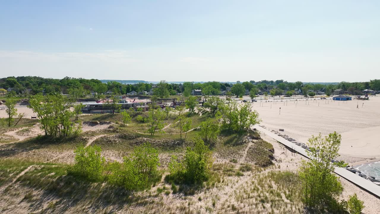 미시간 호수 의 여름 물 에 대한 전망