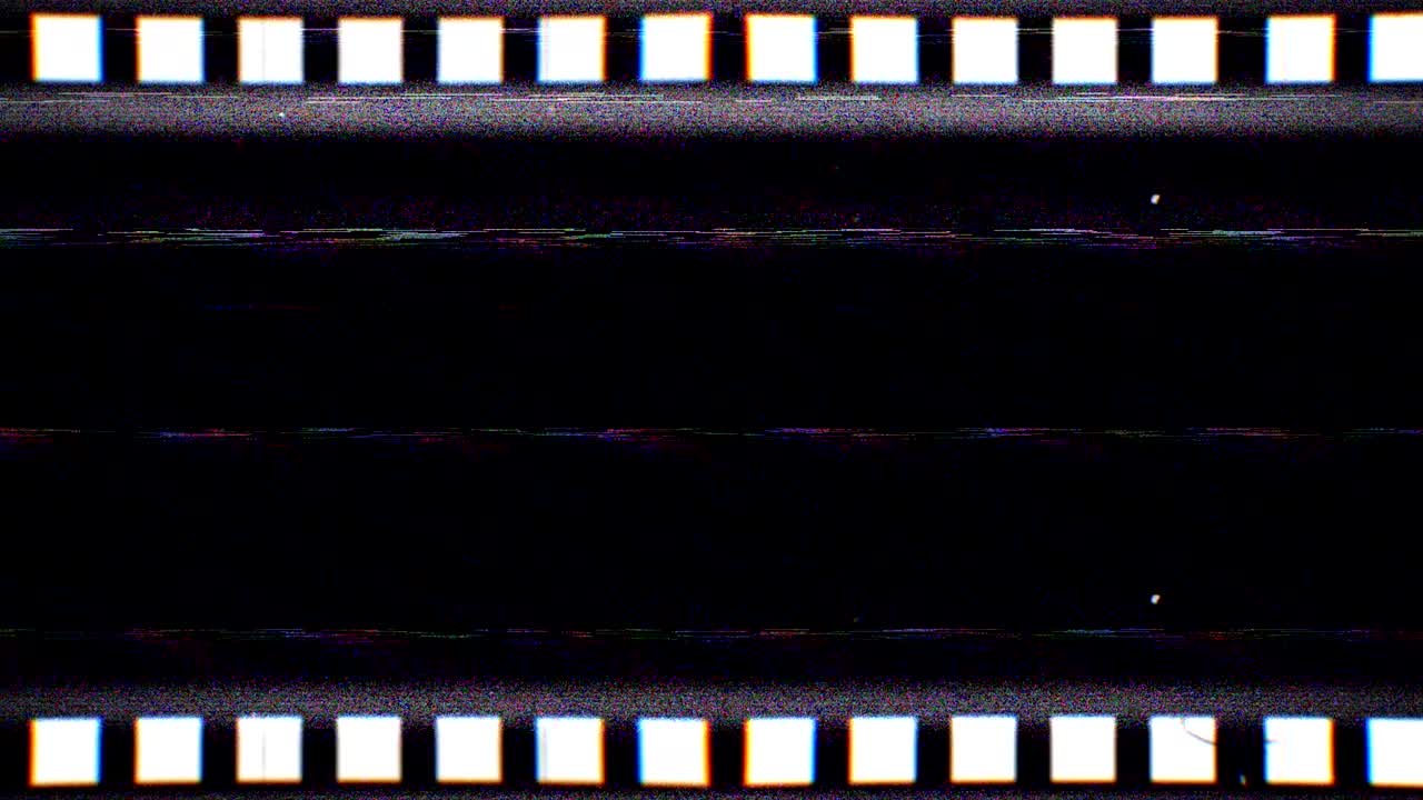 bucle sin costuras de bobina viejo con suciedad, defectos, ruido, arañazos, grano y polvo.