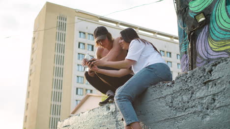 people on the top of the wall