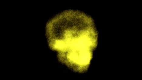 gold skull on black background
