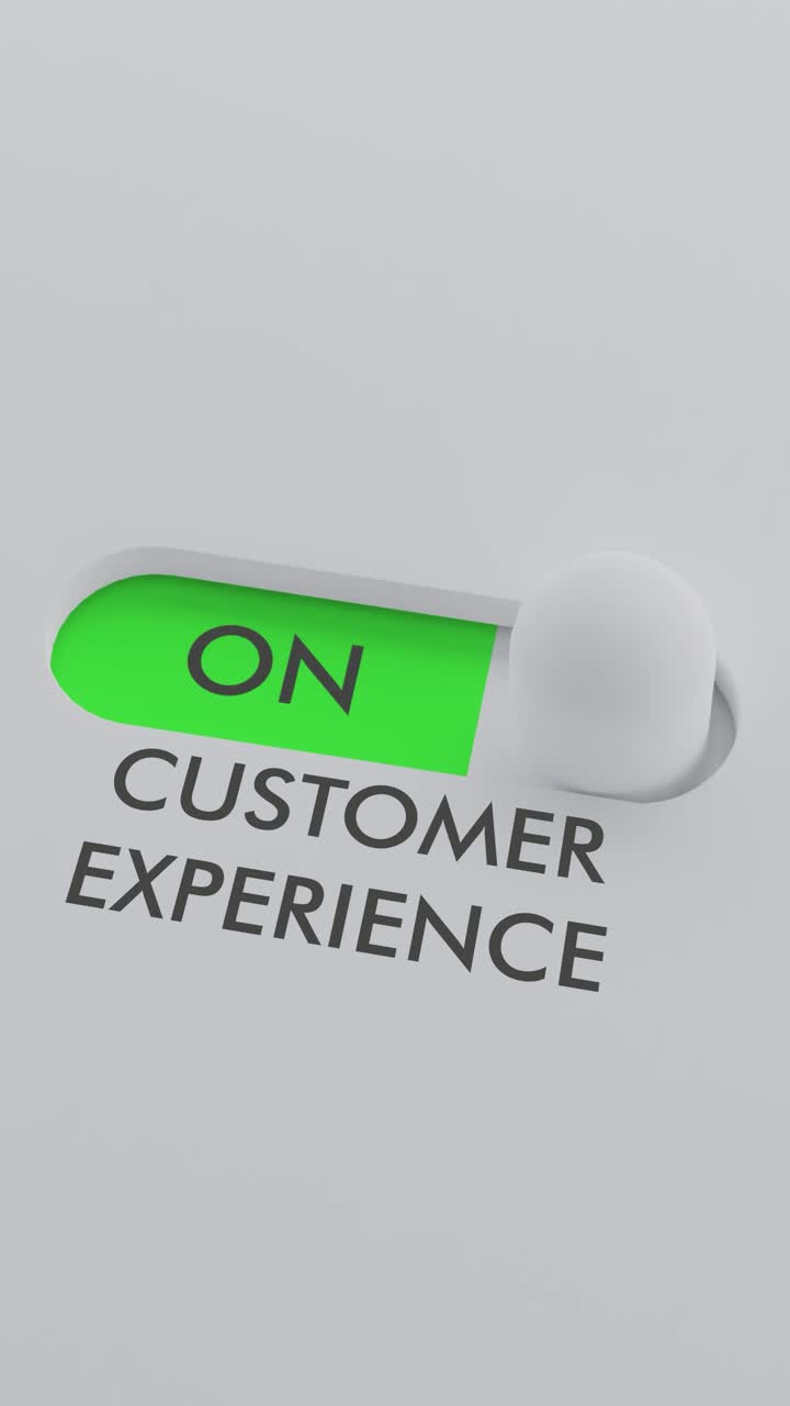encendiendo el interruptor de la experiencia del cliente vídeo vertical