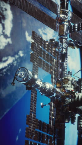 la estación espacial internacional en órbita alrededor de la tierra