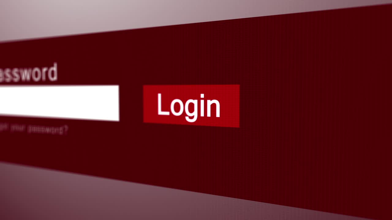 Login screen with password field