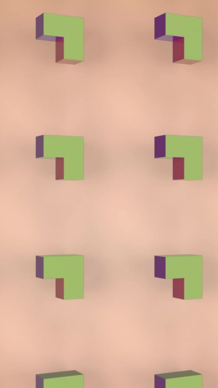 Animation of christmas trees and shapes on beige background