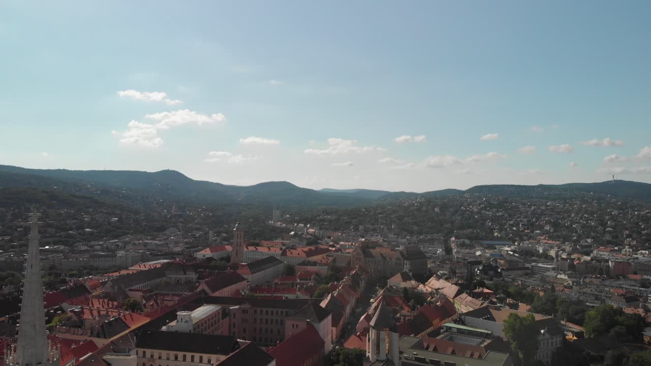 budapest - hungría viaje desde arriba volando con un dron dji mavic air hecho en 4k 24 fps usando filtros nd