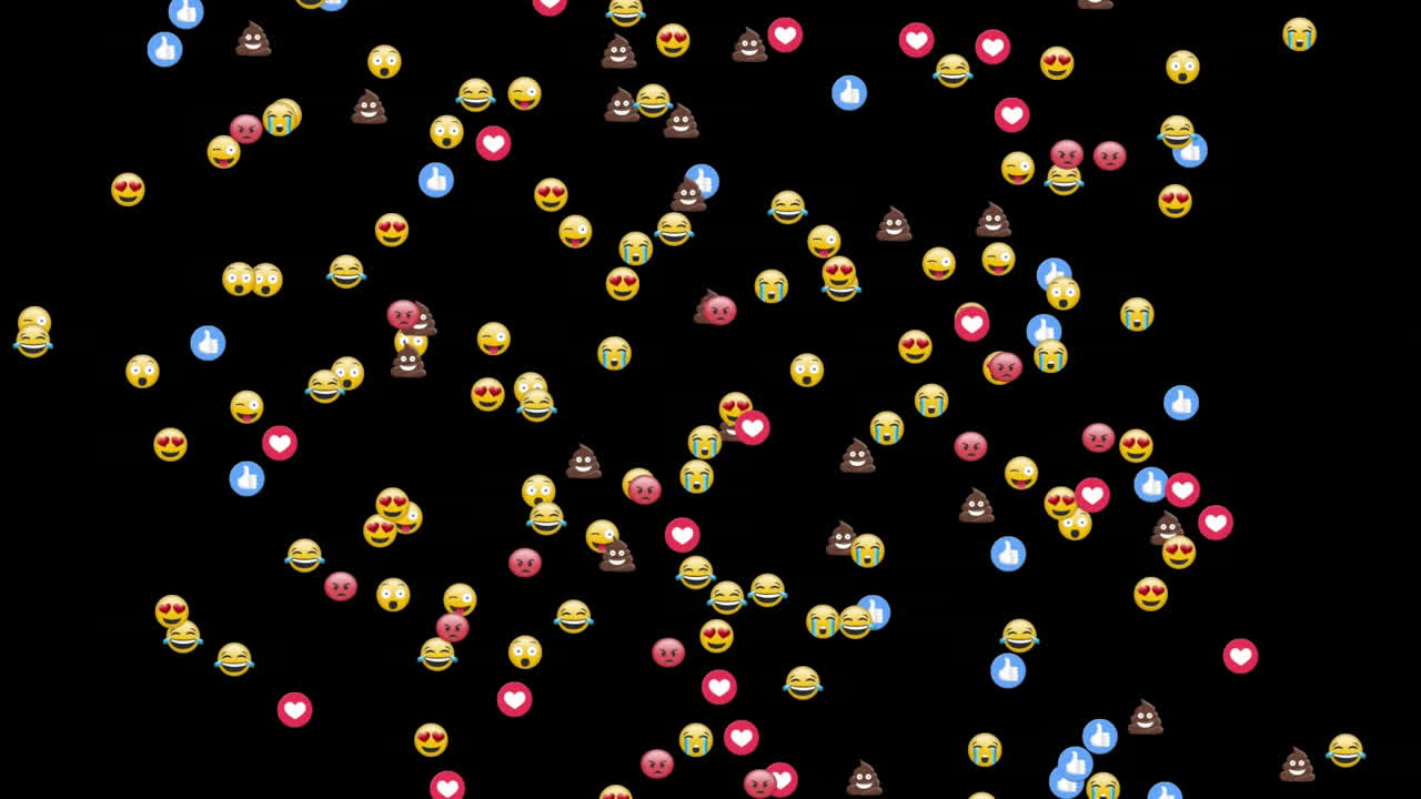 los emoticones están cayendo.