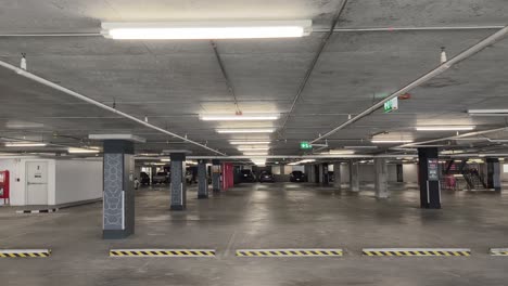 underground parking garage interior view