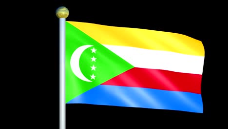 large looping animated flag of comoros