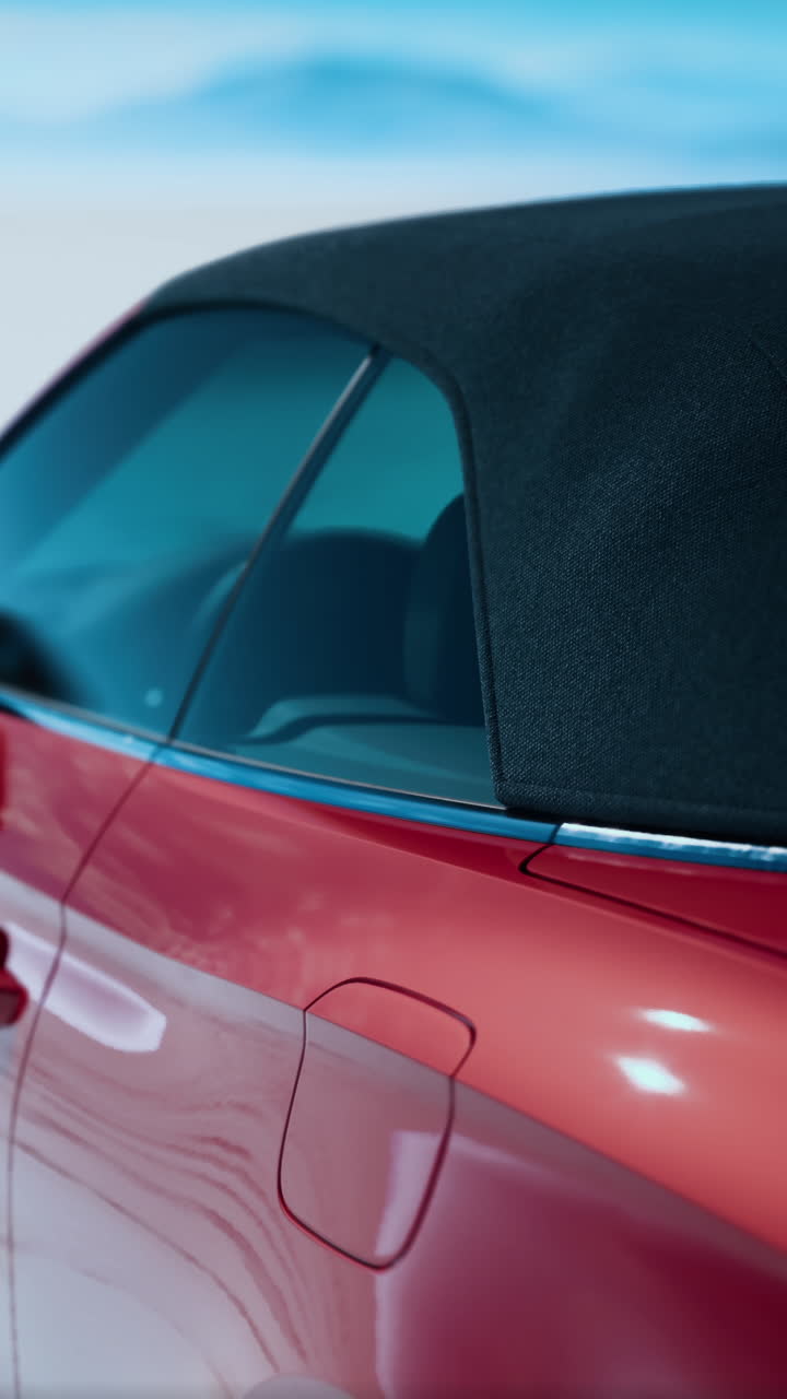 coche descapotable rojo