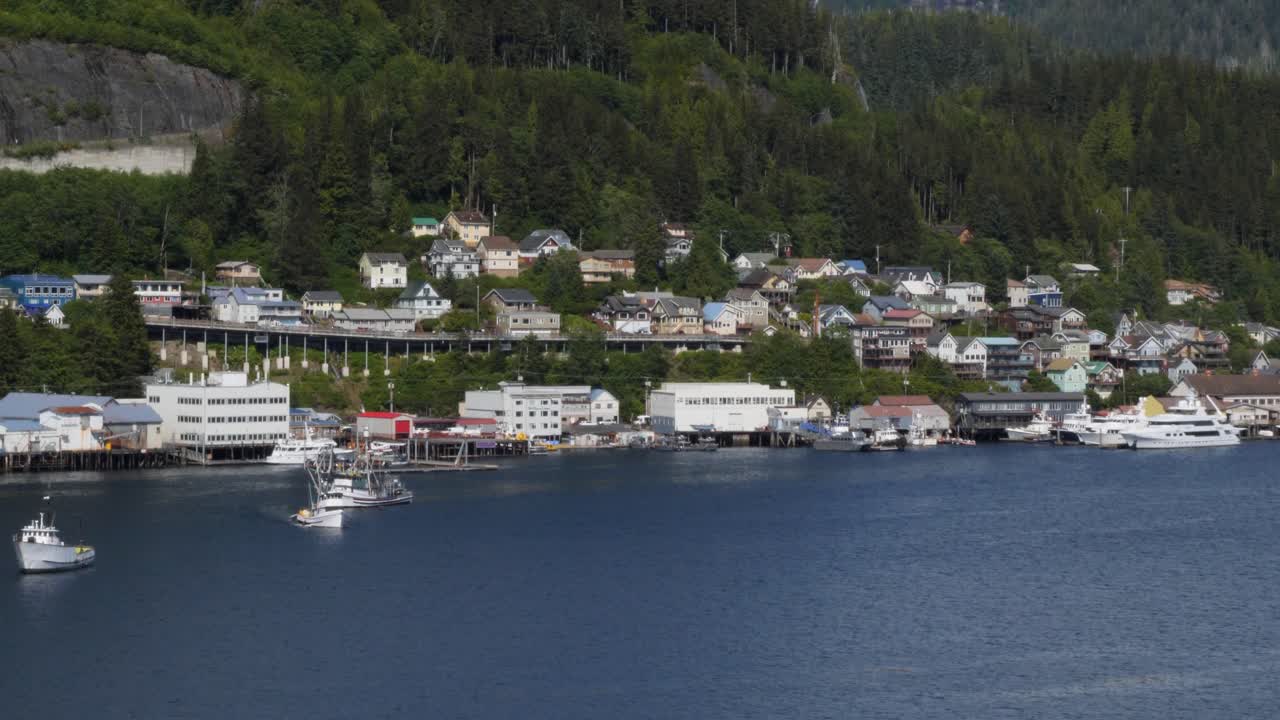 Ketchikan Alaska, beautiful sunny summer day.