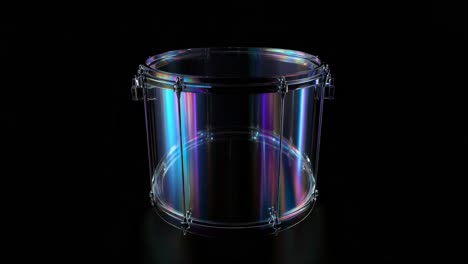 transparent iridescent drum