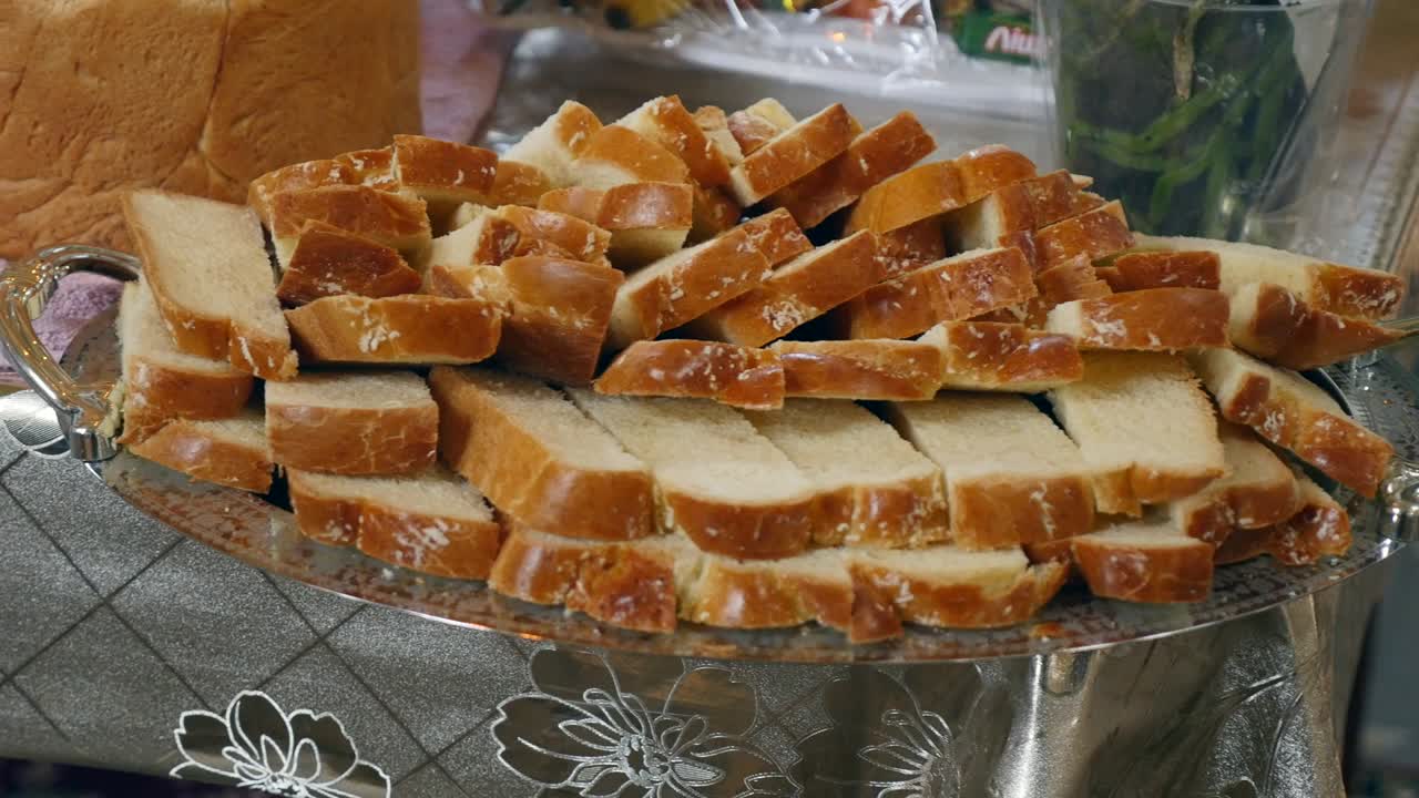 pan de bodas de rebanadas de pan