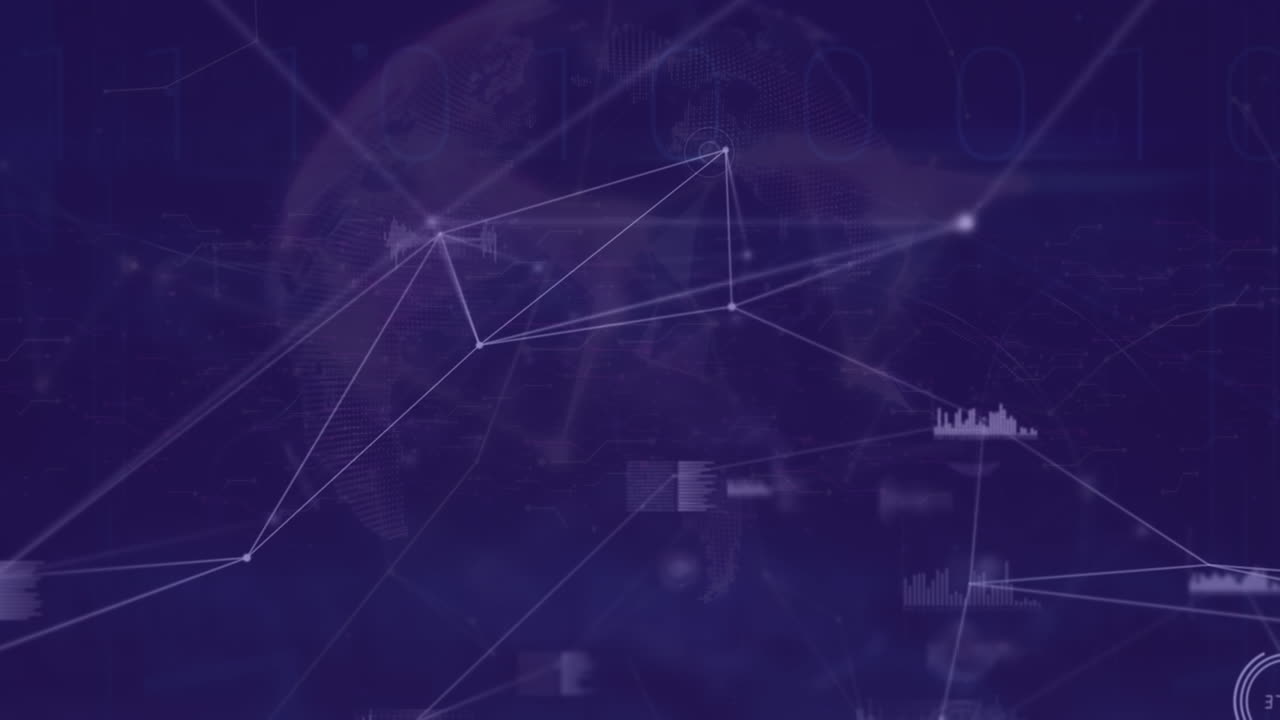 animación de la red de conexiones a través del procesamiento de datos