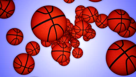 falling basket ball animation, rendering, background, loop