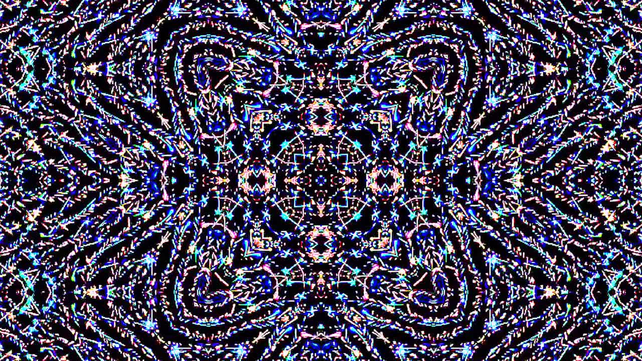 Beautiful abstract kaleidoscope that shines, a radiant light that regulates the subtle movements