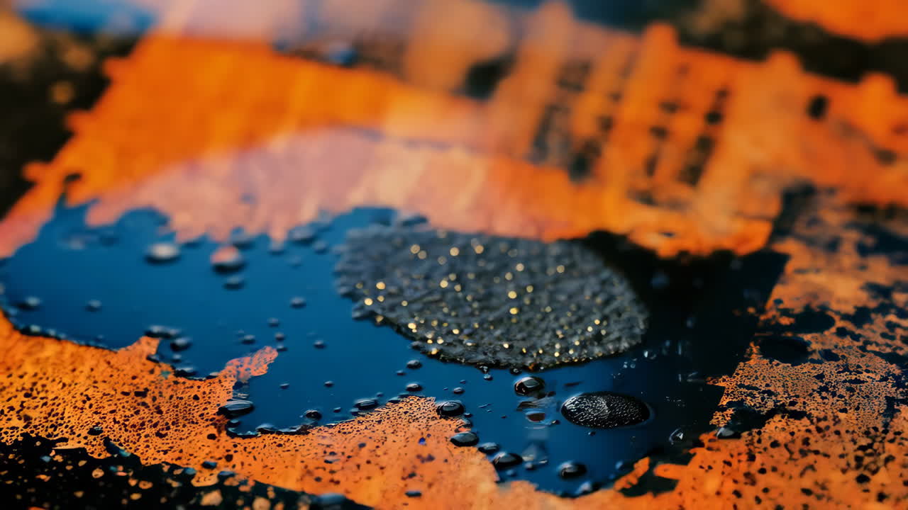 Abstract Art with Liquid and Paint Splatters