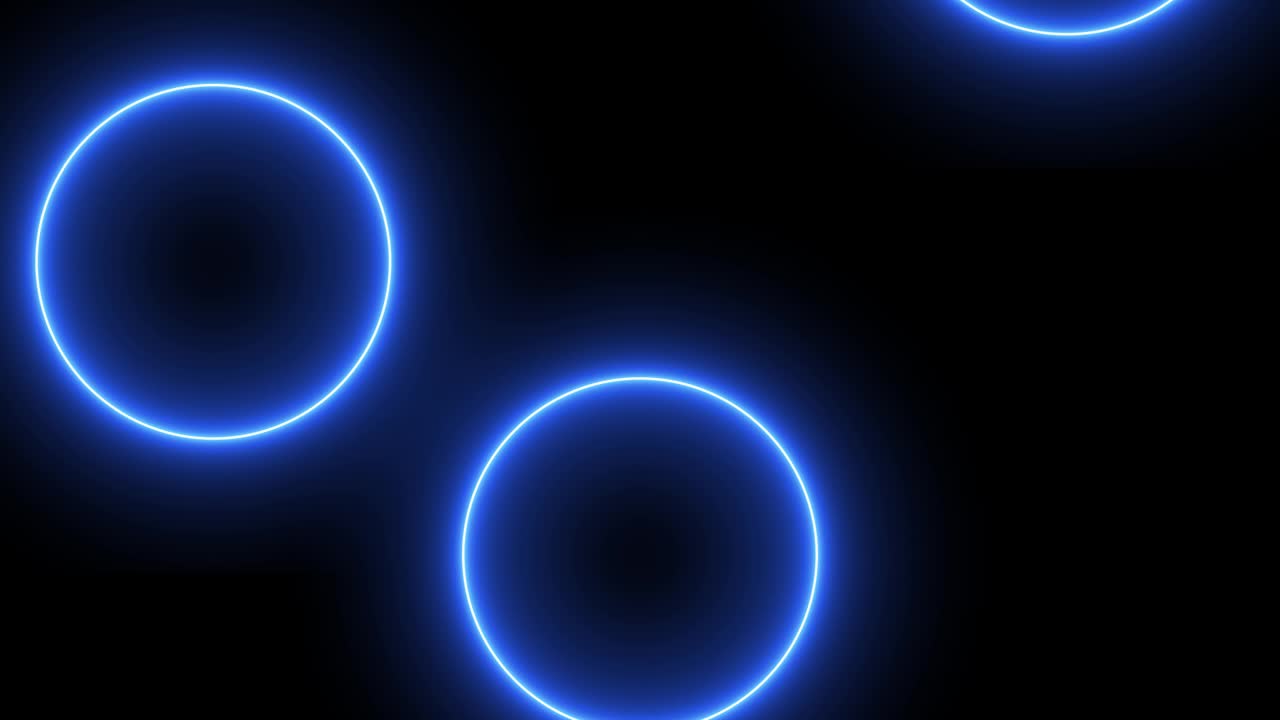Blue ring glowing electric animation motion graphics