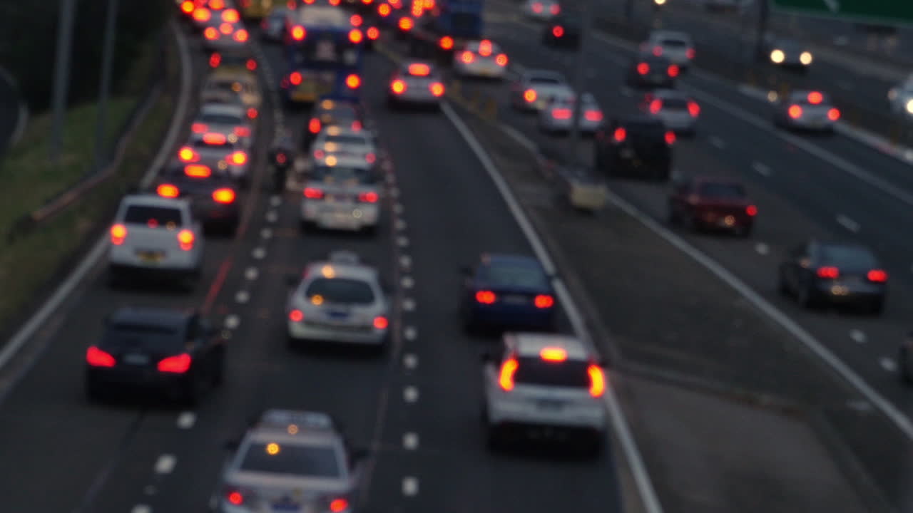 Sydney Australia peak hour traffic shot in 4k high resolution out of focus