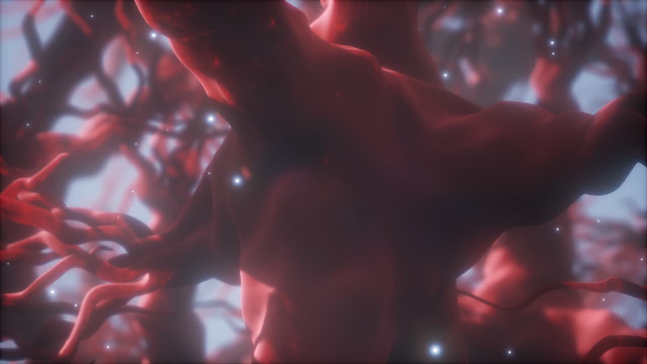 путешествие через сеть нейронных клеток внутри мозга