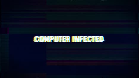 mensaje de error de notificación de ordenador infectado con texto de fallo y efecto de fondo de ruido