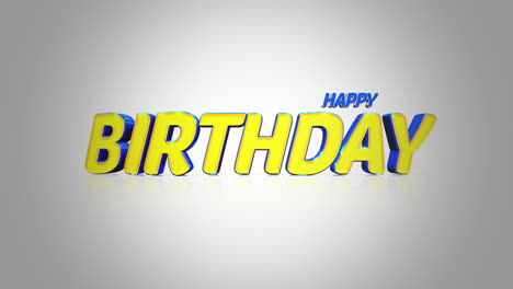 texto moderno de feliz cumpleaños en gradiente de moda blanco