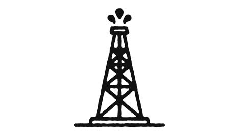 imágenes de animación de iconos de plataformas petrolíferas y canal alfa