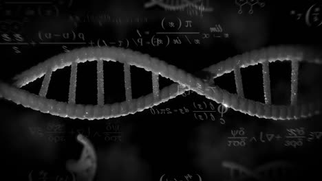 animation of digital data processing over dna strand