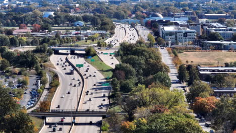 Aerial-of-highway-40-with-tilt-up-to-reveal-St