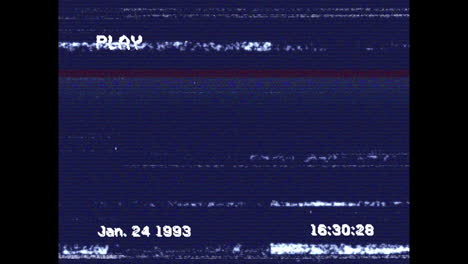 animación de glitch sobre cinta de video de la marina