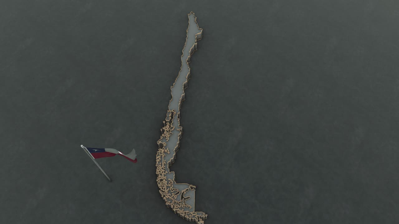 칠레 지도와 발 배경 4k