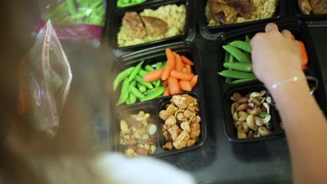 slow motion shot of someone doing weekly meal planning