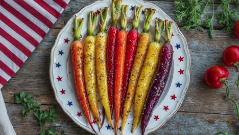 roasted rainbow carrots with herbs & spices