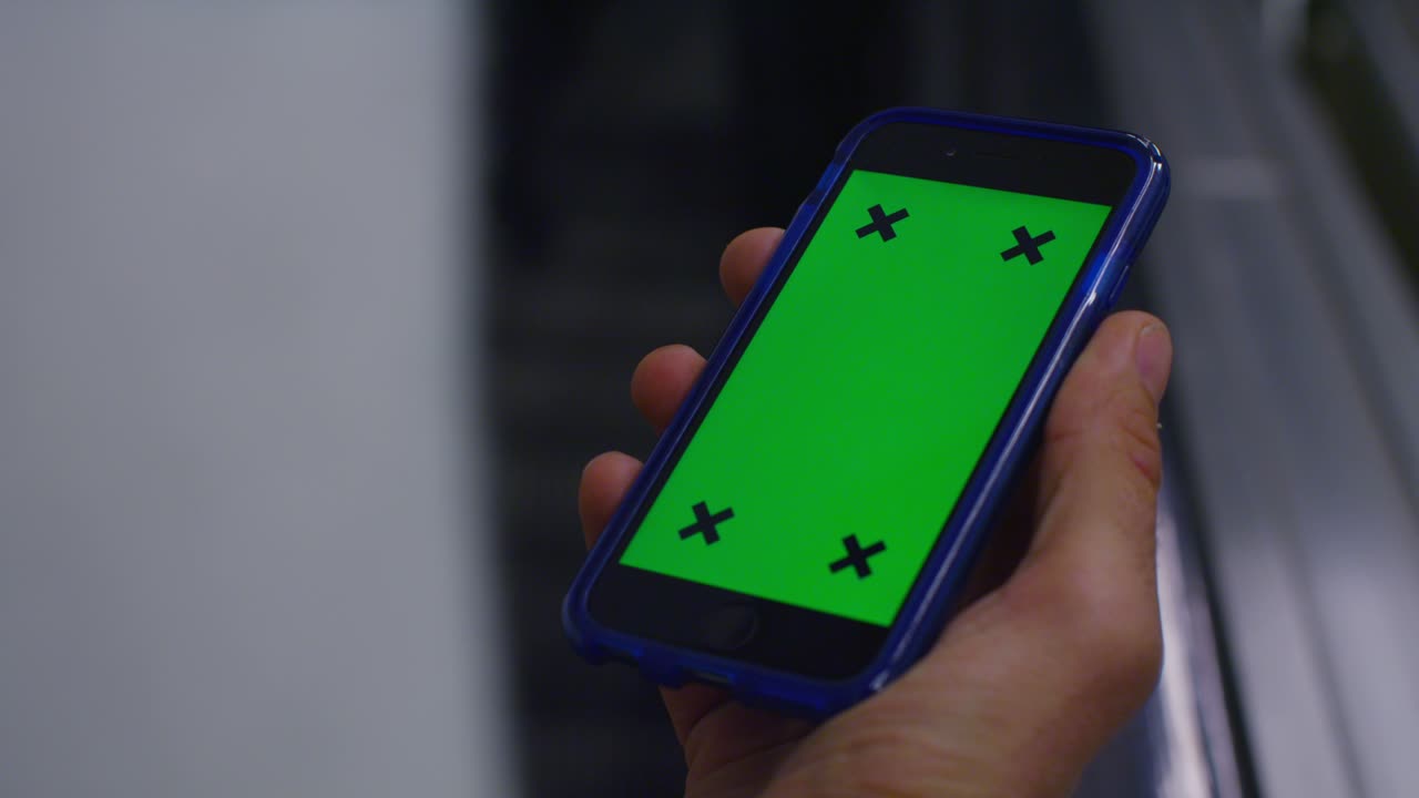 Cell Phone Screen App in Street