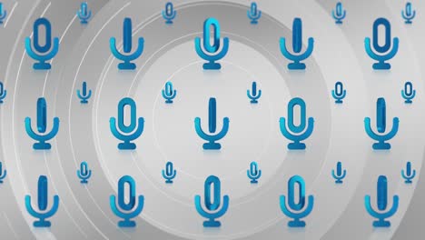 microphone signal. animated microphone icon