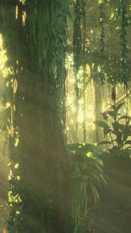 lush tropical jungle forest scene