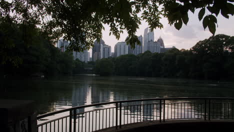 piedmont park, atlanta at dusk