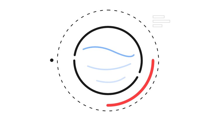 Animated Circular Loading Icon with Rotating Progress Indicator