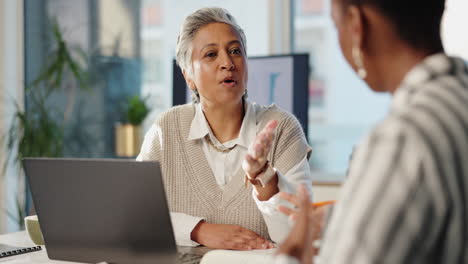 business meeting in office with diverse women