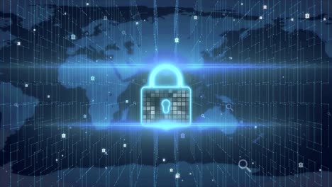 seguridad cibernética de la protección de las redes de datos digitales.